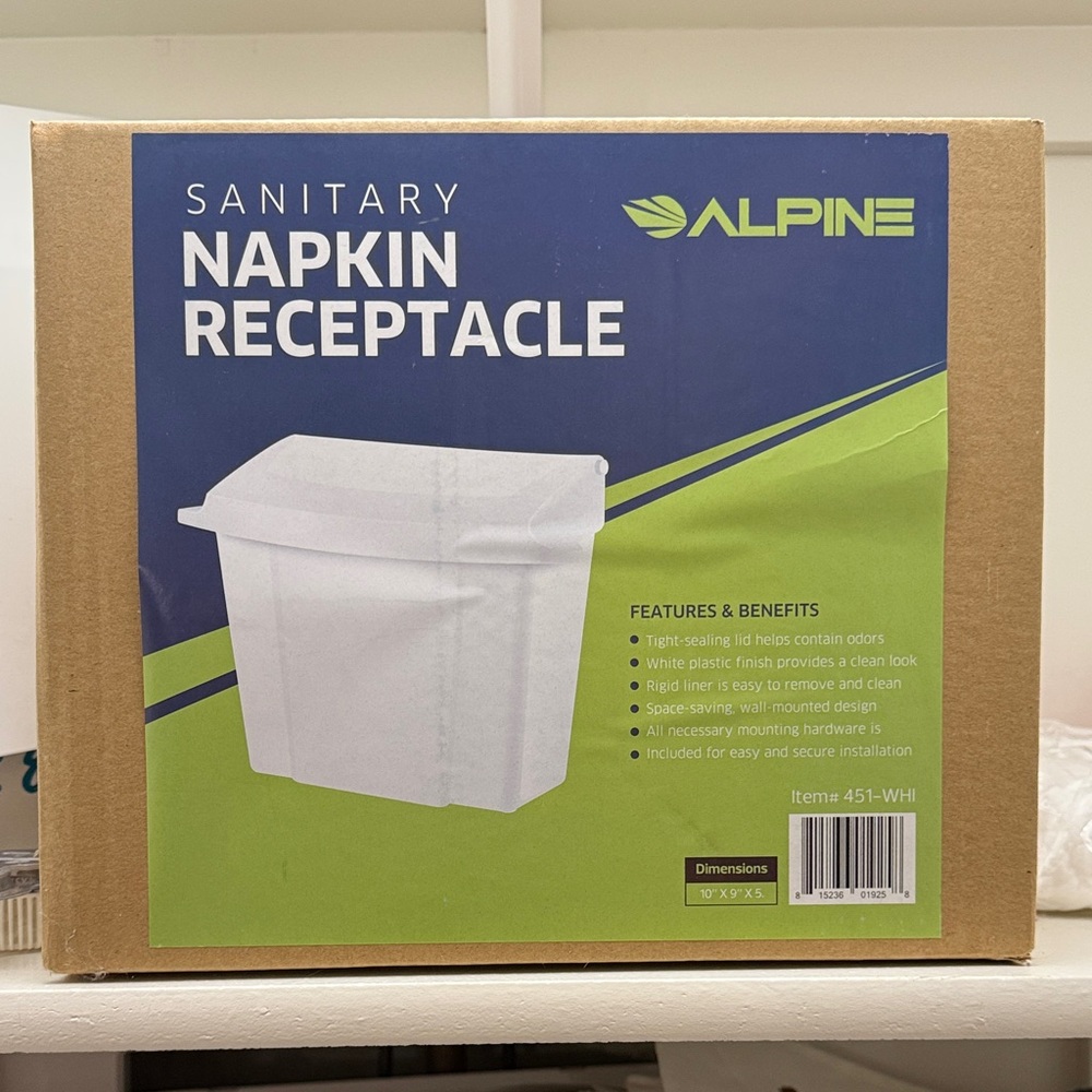 Alpine White Sanitary Receptacle